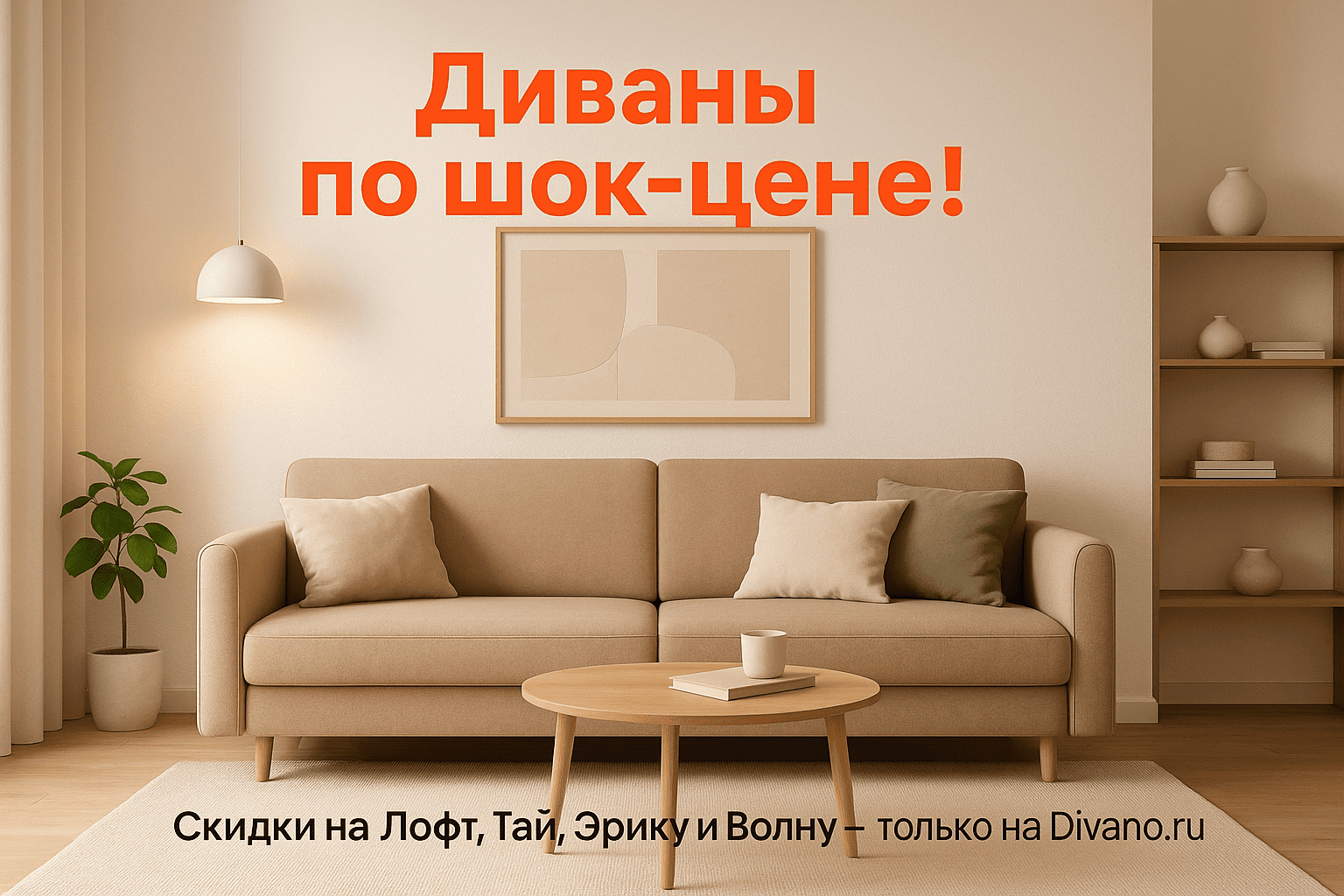 Диваны по шок-цене: Лофт, Тай, Эрика и легендарная «Волна» — комфорт, который удивит ценой