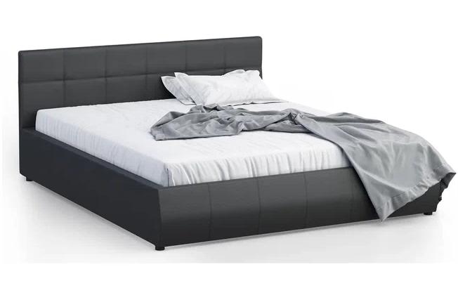 Кровать двуспальная Афина 160 с ПМ черная