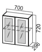 Шкаф навесной 700/720 со стеклом Модерн