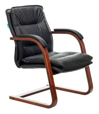 Кресло Бюрократ T-9927 Walnut-AV дизайн 1, Черный