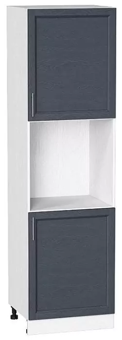 Шкаф пенал под бытовую технику с 2-мя дверцами Сканди 600 (для верх шкафов высотой 720) Graphite Softwood/Белый