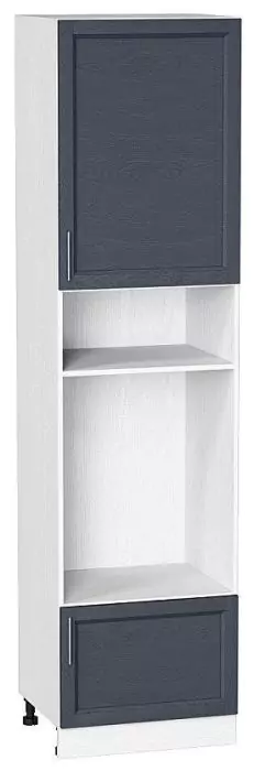 Шкаф пенал под бытовую технику с 1-ой дверцей и ящиком Сканди 606 (для шкафов выс 920) Graphite Softwood/Белый