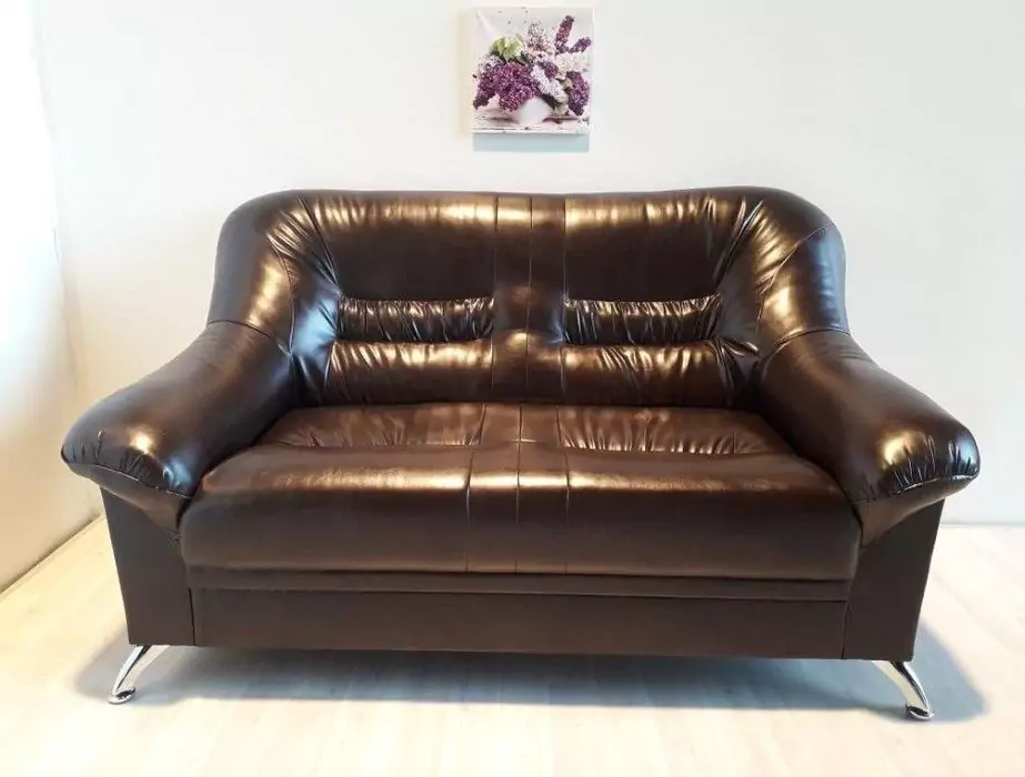 Офисный диван Карелия двухместный коричневый СПБ