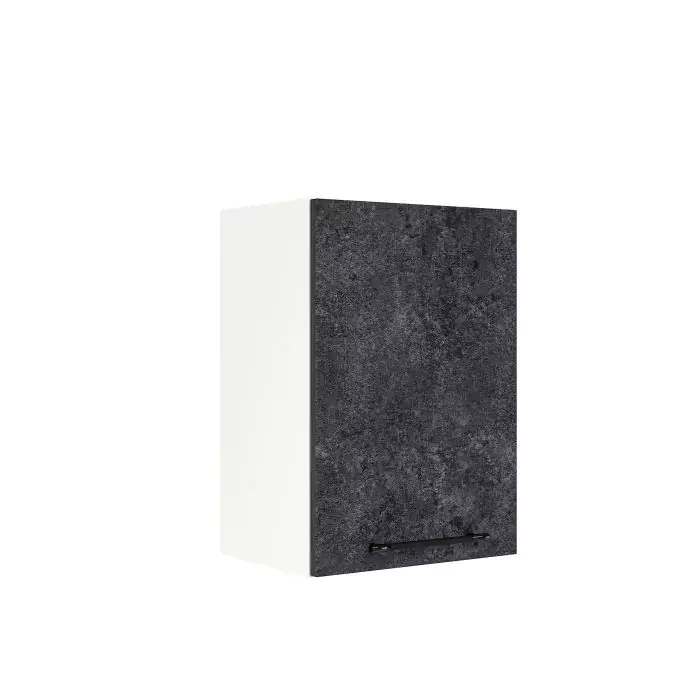 Шкаф верхний ШВ 401 "София" Нувель (бетон черный) дизайн 1
