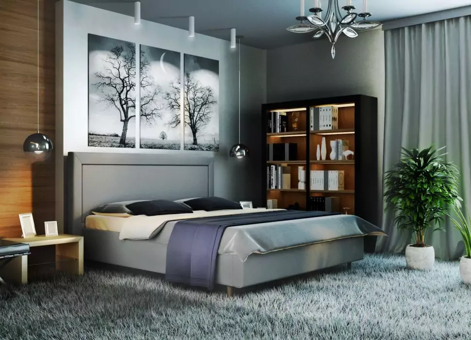 Кровать двуспальная Афина с подъемным механизмом дизайн 26
