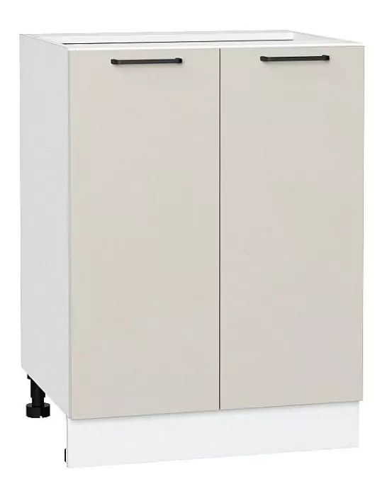 Шкаф нижний с 2-мя дверцами Флэт 600 Cashmere In 2S/Белый