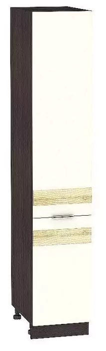 Шкаф пенал с 2-мя дверцами Терра 400 DL (для верхних шкафов высотой 720) Ваниль Софт/Венге