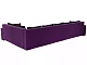 ф13а Угловой диван Мэдисон - П микровельвет фиолетовый подушки черные фиолетовые разлож размеры