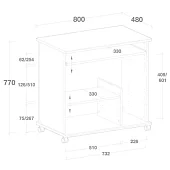 Стол компьютерный серия 34 Коричневый