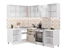 Угловая модульная кухня Норд Винд 1.6х1.8 (комби) Белый