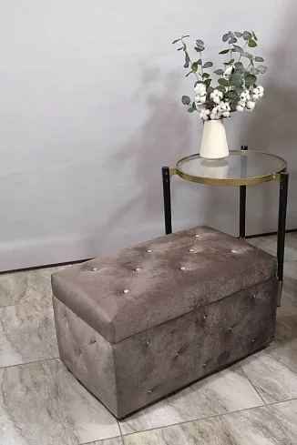 Банкетка Ирида со стразами, Коричневый