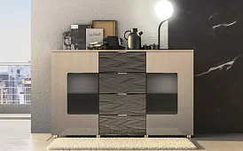 Комод Глянец 3D Бежевый