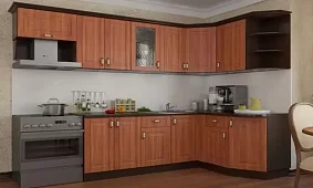 Кухня Классика1 угловая мдф Коричневый 