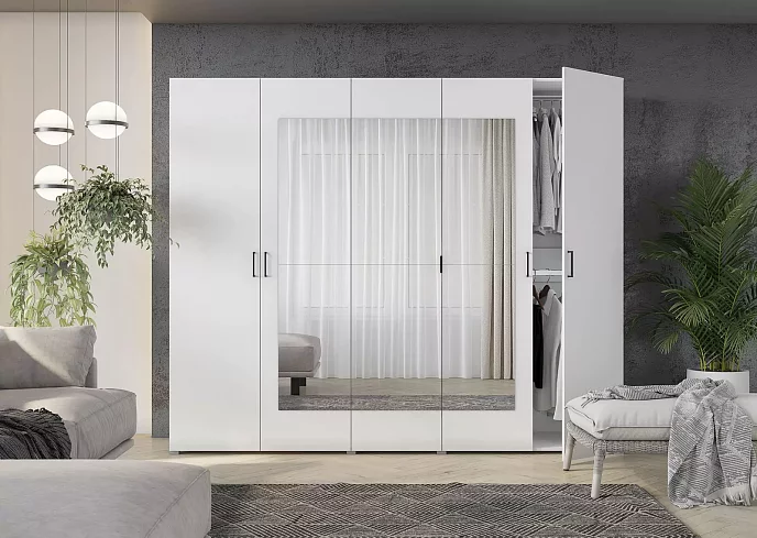 Шкаф Квадро 5-ти ств 2500, Белый
