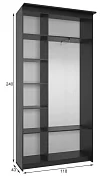 Шкаф-купе Эконом Миллениум 1184х2400х423 1 зеркало