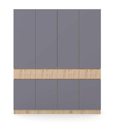 Шкаф в детскую Бас Град ШК-2000 (дуб крафт золотой/серый графит), Серый