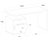 Стол компьютерный серия 10 Коричневый