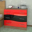 Комод Мебелеф-10, Красный
