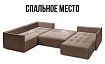 Угловой диван «Чилетти» П-образный, Коричневый