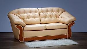 Прямой диван Аурига Выкатной Бежевый
