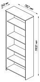 Стеллаж широкий с полками Сириус Белый