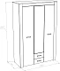 ф118 Шкаф 3-х дверный Прага дизайн 1 размеры