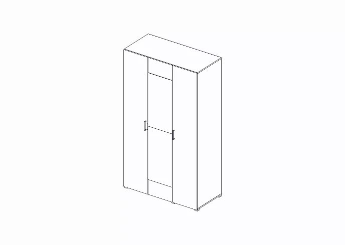 Шкаф Квадро 3-х ств 1200, Бежевый