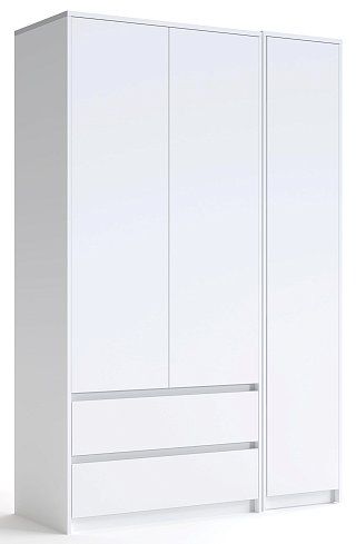 Шкаф трёхстворчатый 1300 Айден (белый), Белый