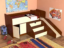 Кровать Кузя 3 Кровати без механизма Коричневый
