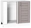 Шкаф нижний угловой Лофт Капучино Вералинга/Белый, Бежевый