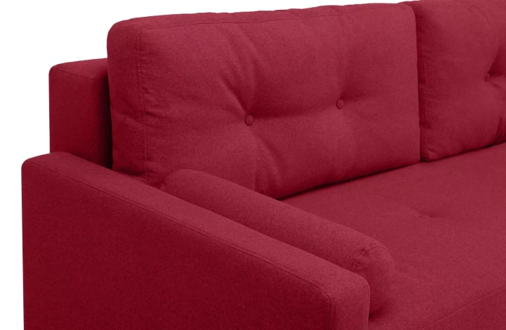 Прямой диван Белфаст красный подушка