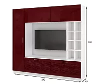 Стенка Стенка-горка Купертино Глянец 3D 3 Красный 