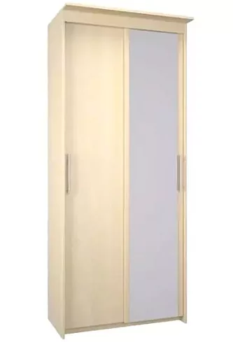 Шкаф-купе Эконом Миллениум 884х2070х423 зеркало, Бежевый