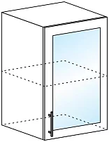 Шкаф верхний со стеклом ШВС 500 арт153 