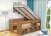 Двухспальная кровать Твист UP, Коричневый