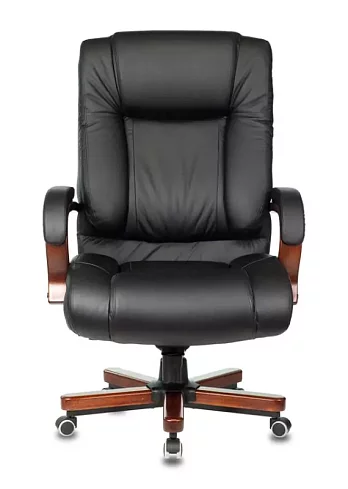 Кресло руководителя Бюрократ T-9925 Walnut дизайн 1, Черный