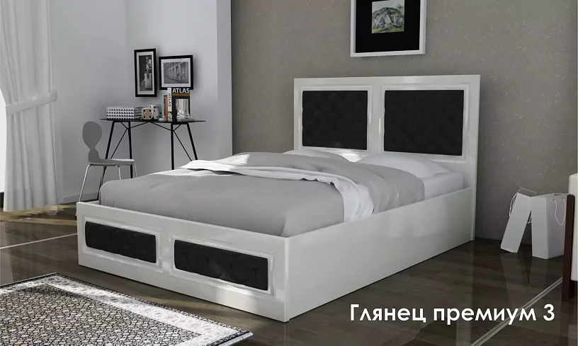 Кровать Глянец, Белый