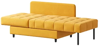 Прямой диван Мини Слип Еврокнижка Желтый