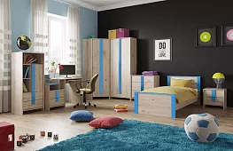 Детская комната Скаут Софт тач индиго Кровати без механизма Бежевый
