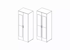 Шкаф Квадро 2-х ств 800 Белый 