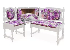 Кухонный угловой диван Картрайд с резьбой