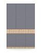 Шкаф в детскую Бас Град ШК-1500 (дуб крафт золотой/серый графит), Серый