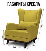 Кресло Ритм Без механизма Желтый 