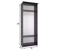 Шкаф-купе Эконом Миллениум 884х2400х573 Коричневый