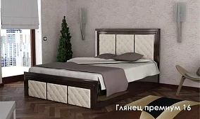 Кровать Глянец Кровати без механизма Коричневый