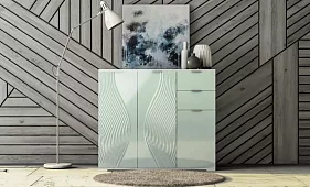 Комод Глянец 3D Зеленый