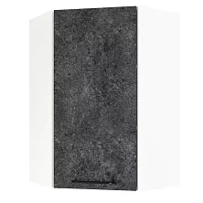 Шкаф верхний угловой (премьер) ШВУ 600Н Нувель (бетон черный) 