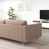 Кожаный диван 2хместный Морабо Без механизма Бежевый