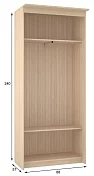 Шкаф-купе Эконом Миллениум 884х2400х573 светлый роникон