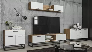 Стенка Лофт 8 Белый 